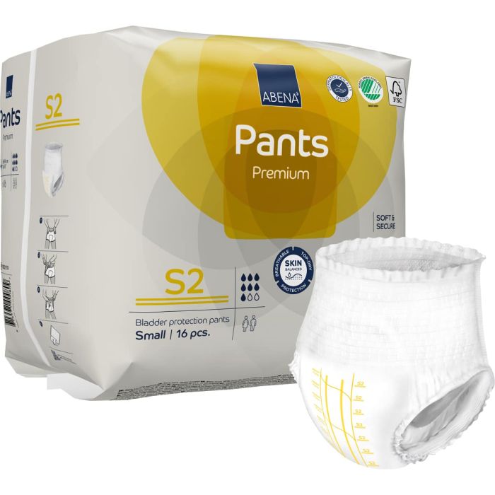 Abena Pants Premium S2 Small (1900ml) 16 Pack - combi