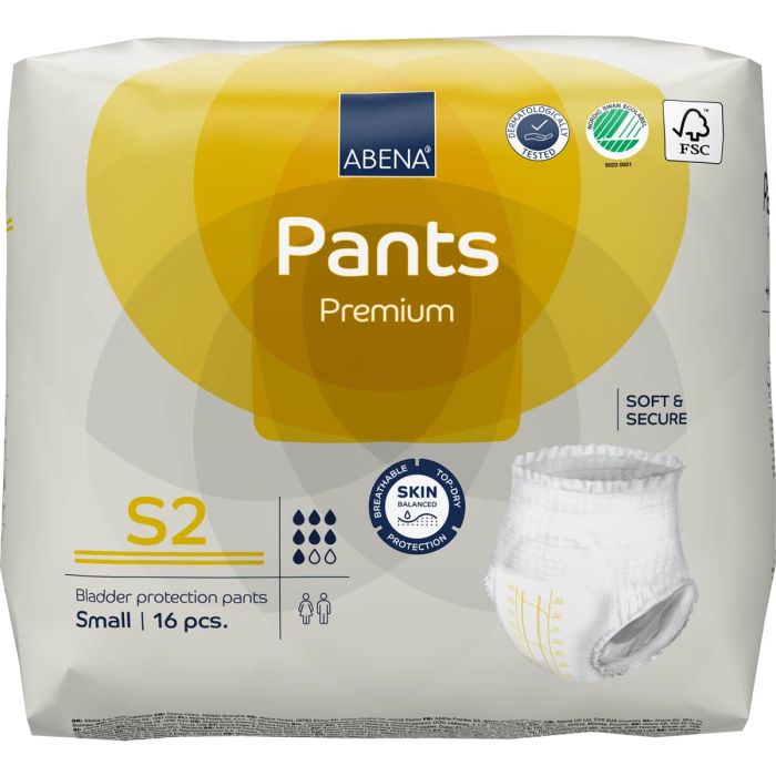 Multipack 6x Abena Pants Premium S2 Small (1900ml) 16 Pack - front