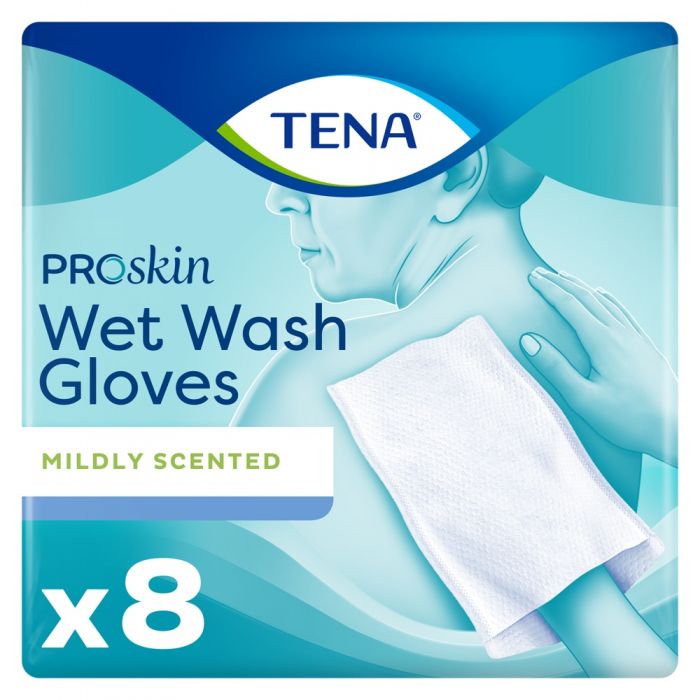 TENA Wet Wash Glove - 8 Pack - mobile