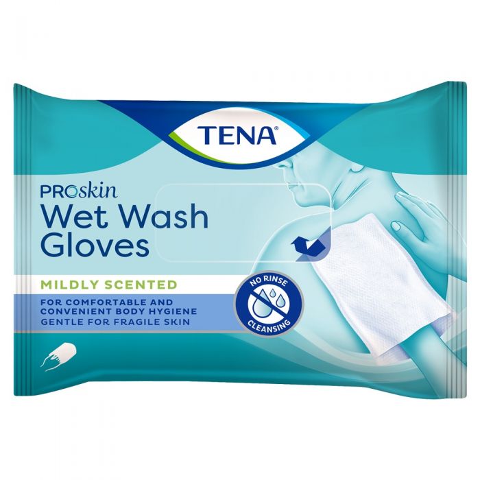 TENA Wet Wash Glove - 8 Pack - pack