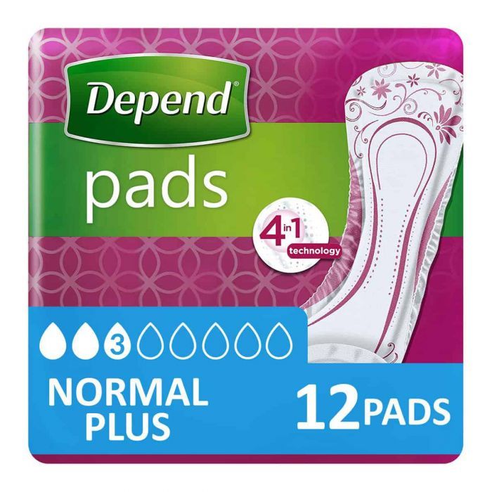 Multipack 6x Depend Pads Normal Plus (366ml) 12 Pack