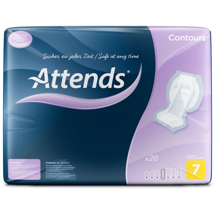 Multipack 4x Attends Contours 7 (1746ml) 28 Pack