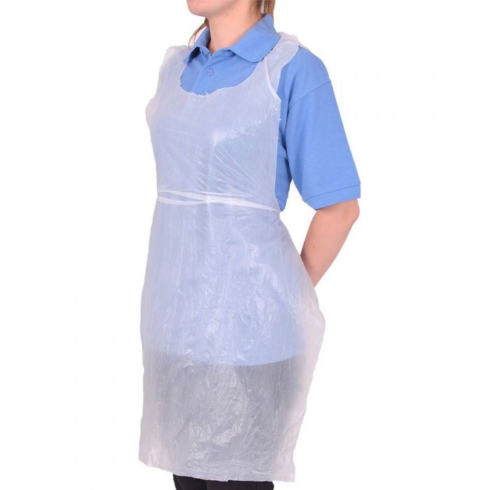 White Disposable Aprons - 100 Pack - mobile