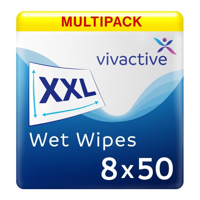 Multipack 8x Vivactive XXL Wet Wipes 50 Pack - mobile