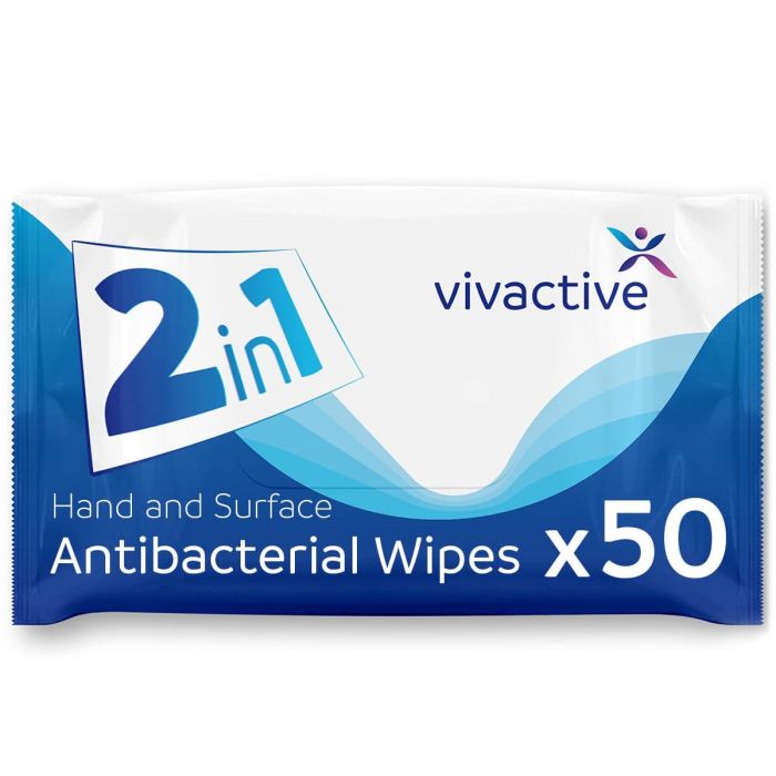 Vivactive Hand & Surface Wipe - 50 Pack - Mobile