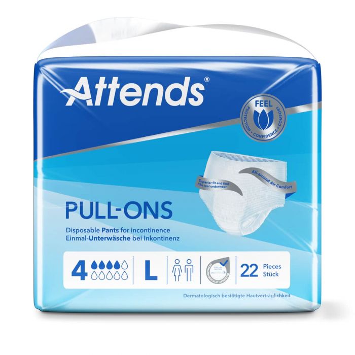 Multipack 4x Attends Pull-Ons 4 Large (1182ml) 22 Pack