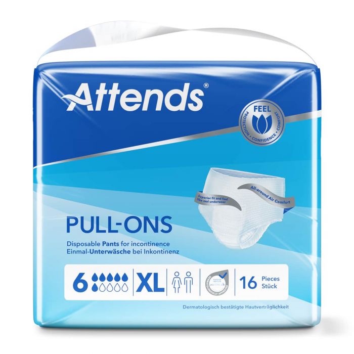 Attends Pull-Ons 6 X Large (2100ml) 16 Pack - pack