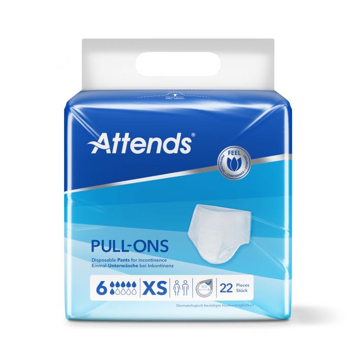 Multipack 4x Attends Pull-Ons 6 XS (1401ml) 22 Pack