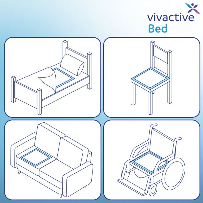 Multipack 6x Vivactive Bed Pads with Fixation Strips 60x90cm (1500ml) 15 Pack