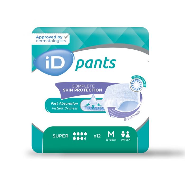 iD Pants Super Medium (1800ml) 12 Pack - pack