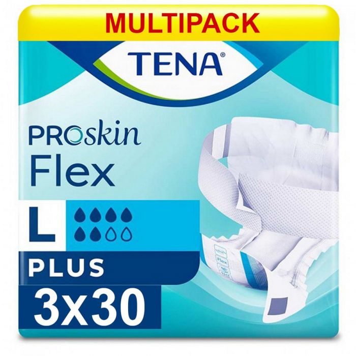Multipack 3x TENA Flex Plus Large (2100ml) 30 Pack