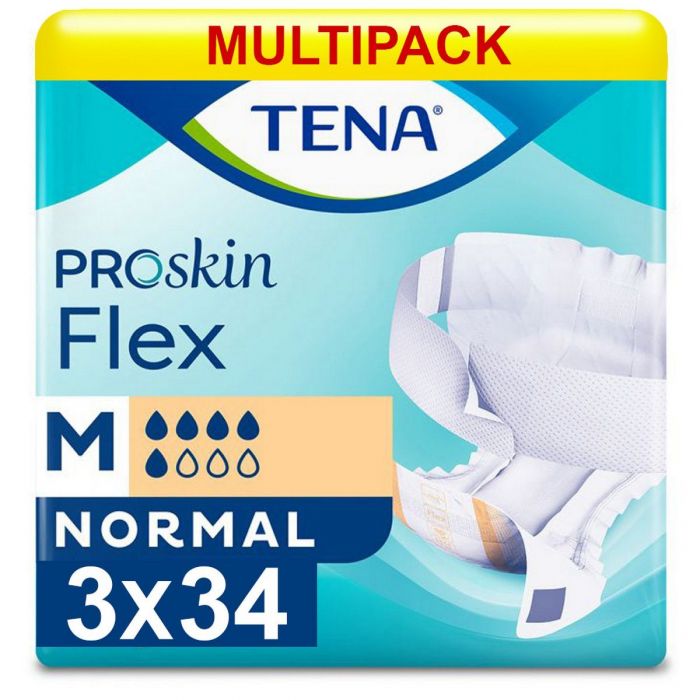 Multipack 3x TENA Flex Normal Medium (1100ml) 34 Pack