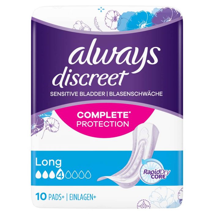 Always Discreet Pads Long (400ml) 10 Pack - pack 2