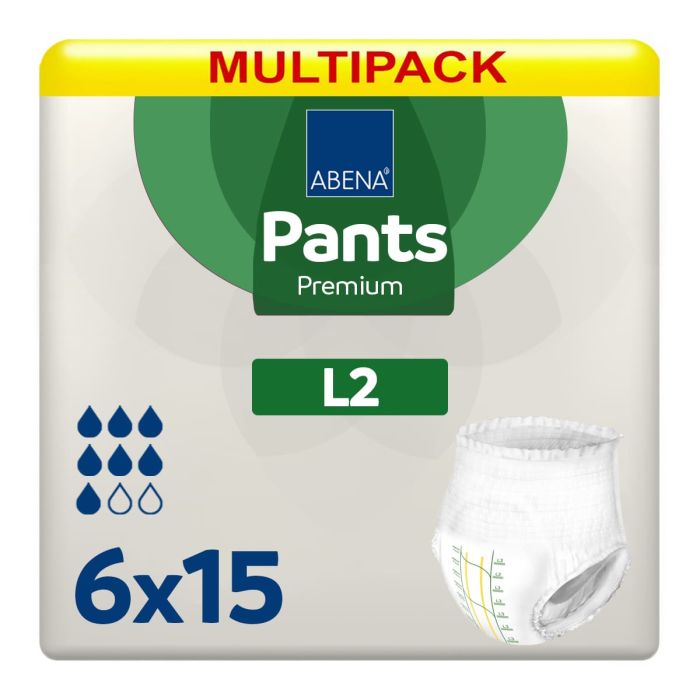 Multipack 6x Abena Pants Premium L2 Large (1900ml) 15 Pack - mobile