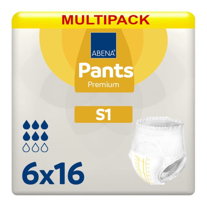Multipack 6x Abena Pants Premium S1 Small (1400ml) 16 Pack - mobile