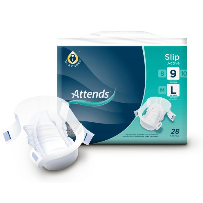 Attends Slip Active 9 Large (2715ml) 28 Pack