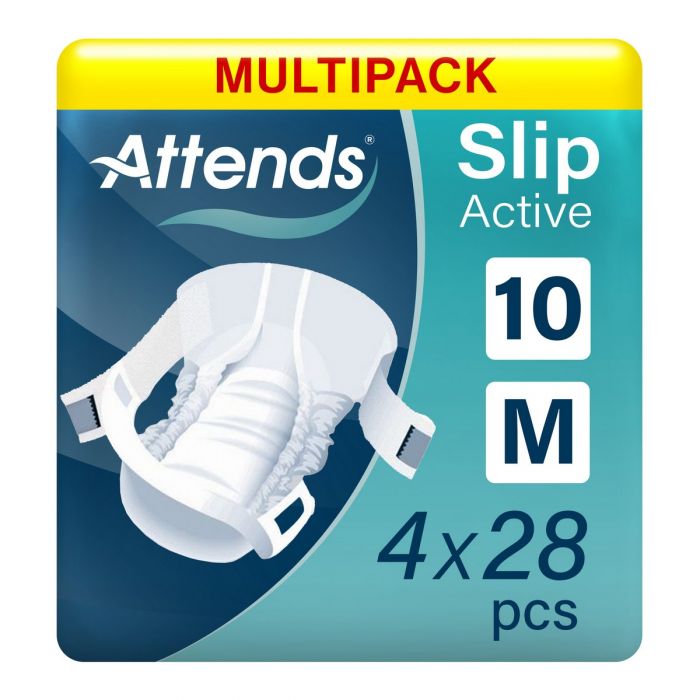 Multipack 4x Attends Slip Active 10 Medium (2938ml) 28 Pack