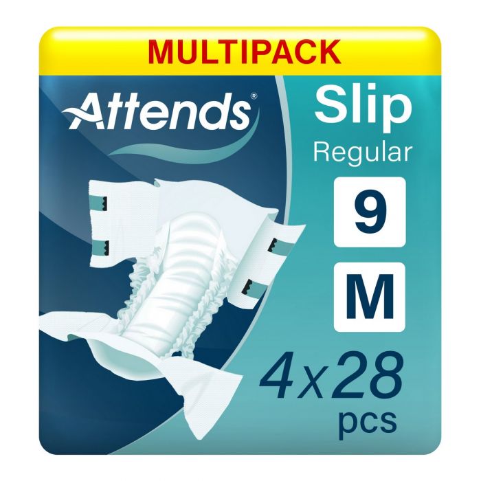 Multipack 4x Attends Slip Regular 9 Medium (2120ml) 28 Pack