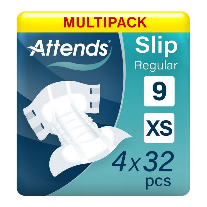 Multipack 4x Attends Slip Regular 9 XS (1440ml) 32 Pack