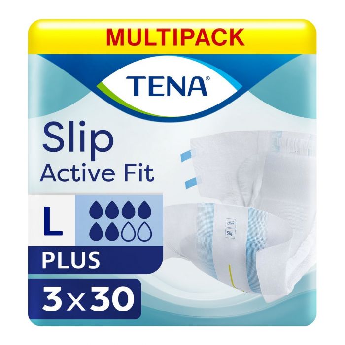 Multipack 3x TENA Slip Active Fit Plus Large (2310ml) 30 Pack