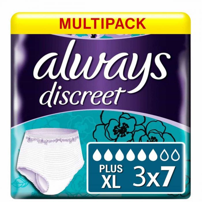 Multipack 3x Always Discreet Pants Plus XL 7 Pack