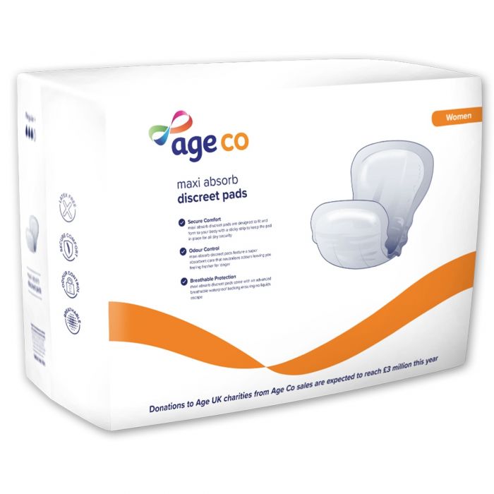 Age Co Women&apos;s Maxi Absorb Discreet Pads (1030ml) 28 Pack - Back