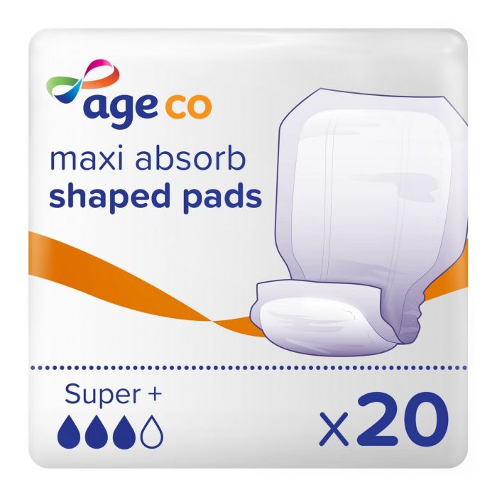 Age Co Maxi Absorb Shaped Pads Super+ (2920ml) 20 Pack - mobile
