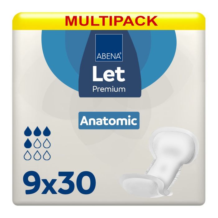 Multipack 9x Abena Let Anatomic (500ml) 30 Pack