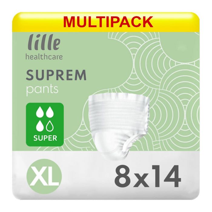 Multipack 8x Lille Healthcare Suprem Pants Super XL (1750ml) 14 Pack
