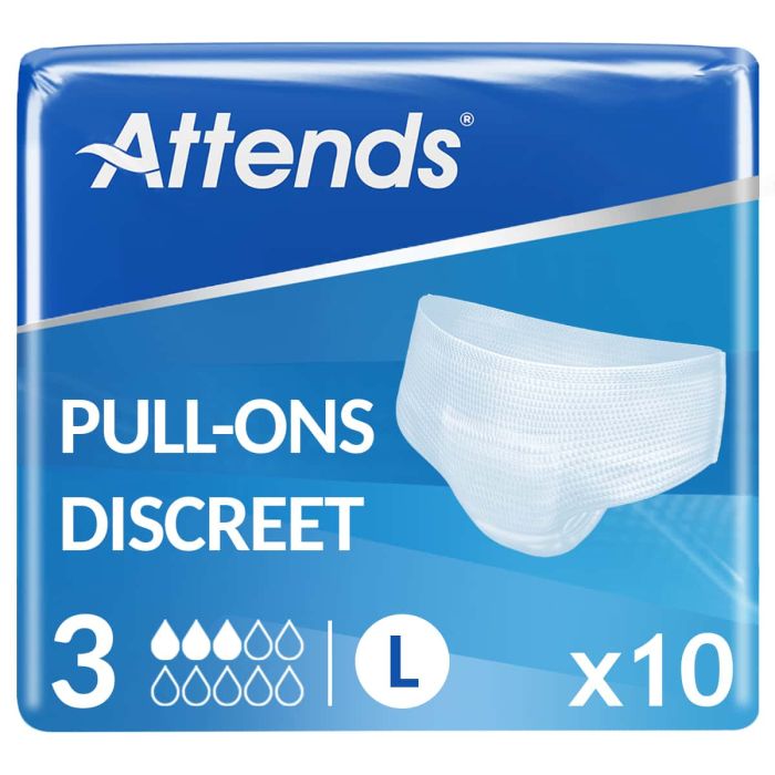 Attends Pull-Ons Discreet 3 Large (900ml) 10 Pack - mobile