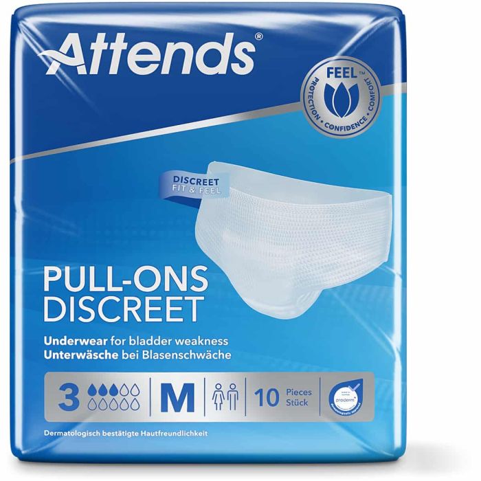 Attends Pull-Ons Discreet 3 Medium (900ml) 10 Pack - pack