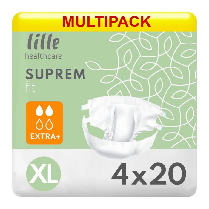 Multipack 4x Lille Healthcare Suprem Fit Extra+ XL (3200ml) 20 Pack