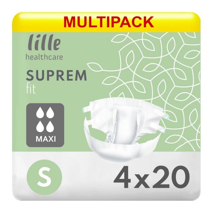 Multipack 4x Lille Healthcare Suprem Fit Maxi Small (2190ml) 20 Pack