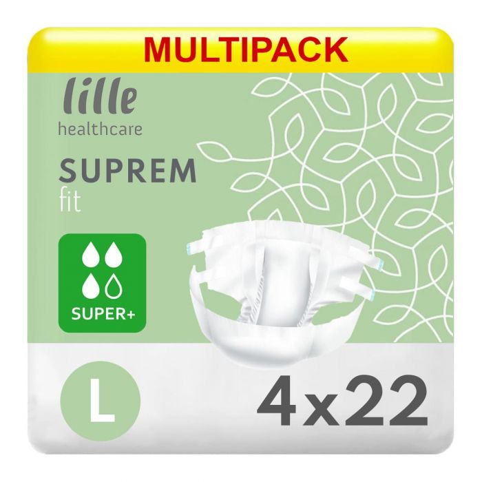 Multipack 4x Lille Healthcare Suprem Fit Super+ Large (2950ml) 22 Pack