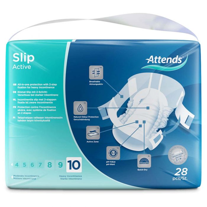 Multipack 2x Attends Slip Active 10 Large (3128ml) 28 Pack