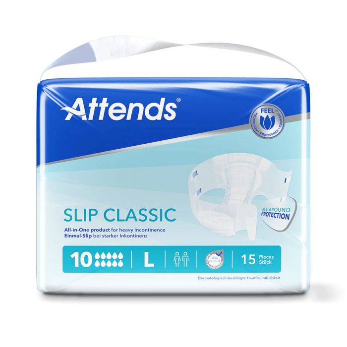 Attends Slip Classic 10 Large (3783ml) 15 Pack - mobile