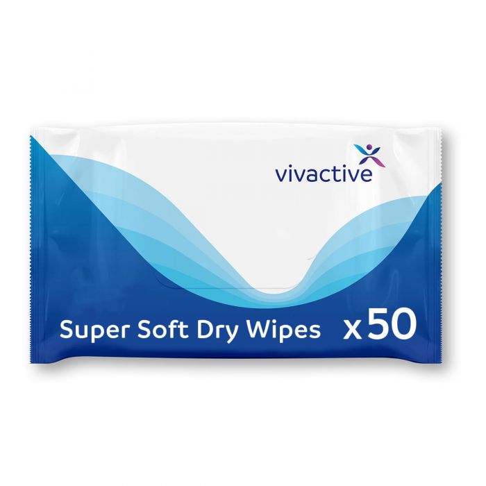 Vivactive Super Soft Dry Wipes 50 Pack - mobile