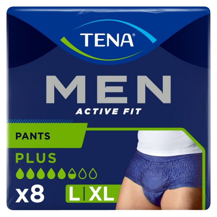 TENA Men Active Fit Pants Plus Blue Large/XL (1010ml) 8 Pack - mobile