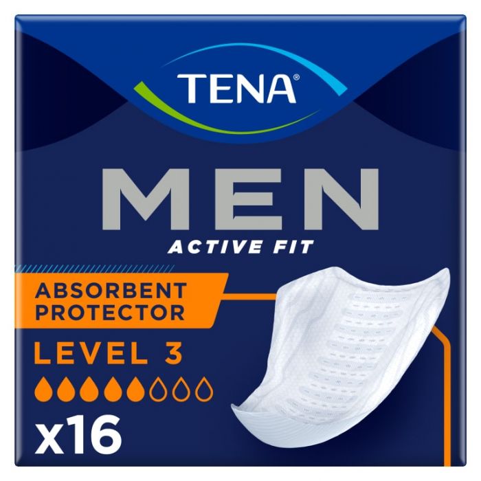 TENA Men Active Fit Absorbent Protector Level 3 (710ml) 16 Pack - mobile