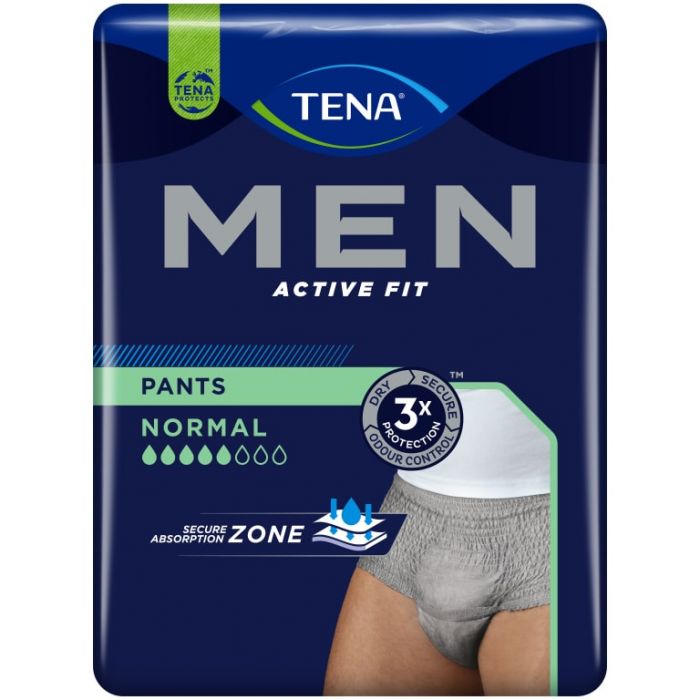 TENA Men Active Fit Pants Normal Grey Large/XL (850ml) 10 Pack - pack