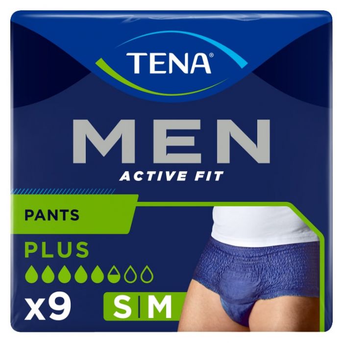 TENA Men Active Fit Pants Plus Blue Small/Medium (1010ml) 9 Pack - mobile