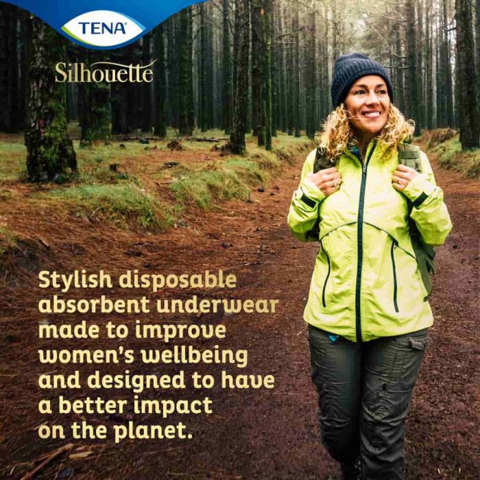 TENA Silhouette Plus Creme High Waist Pants Large (1010ml) 8 Pack - forrest