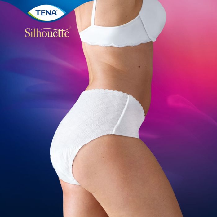 Multipack 6x TENA Silhouette Normal Blanc Low Waist Pants Medium (750ml) 6 Pack - lifestyle 2