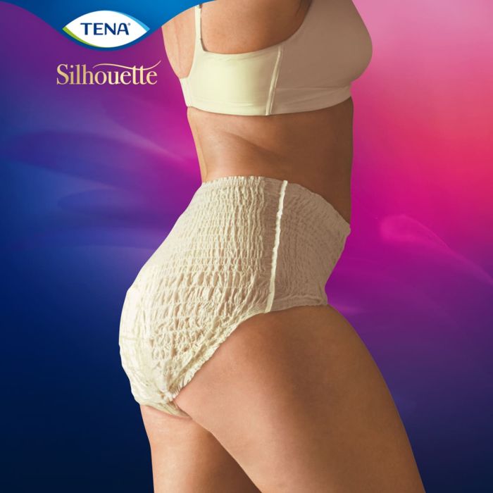 TENA Silhouette Plus Creme High Waist Pants Large (1010ml) 8 Pack - lifestyle 2