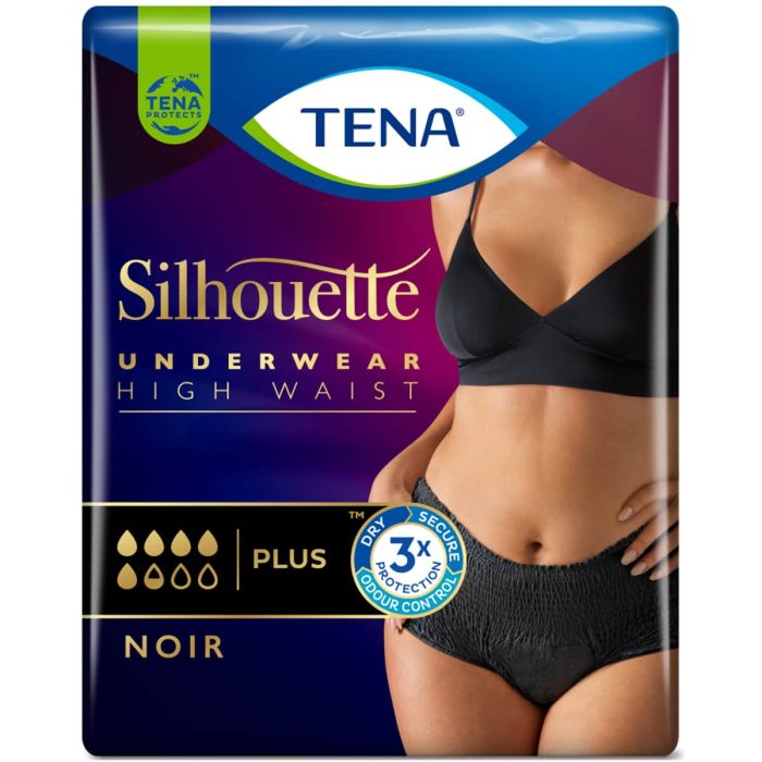 TENA Silhouette Plus Noir High Waist Pants Large (1010ml) 8 Pack - pack