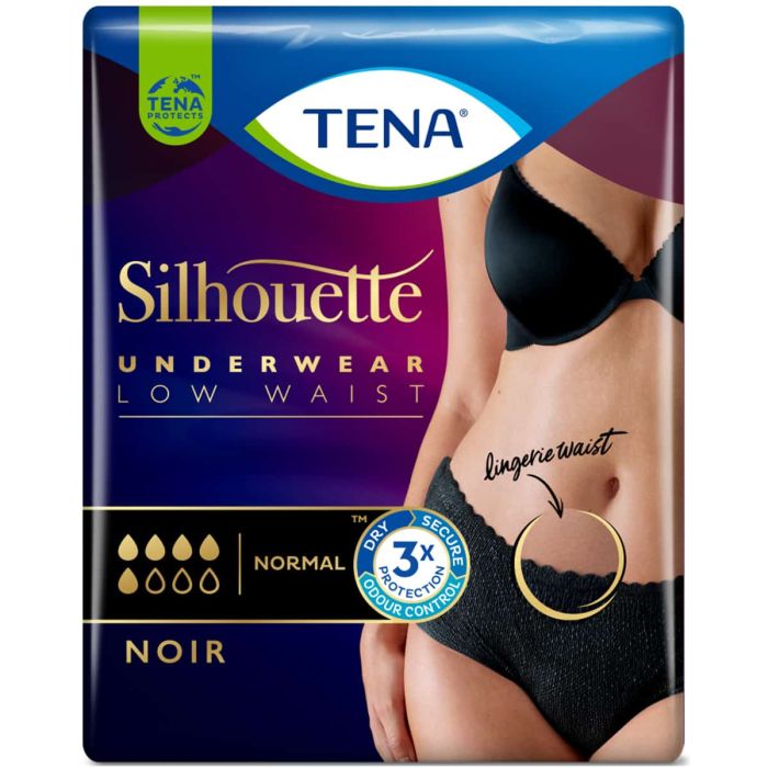 TENA Silhouette Normal Noir Low Waist Pants Medium (750ml) 10 Pack - pack