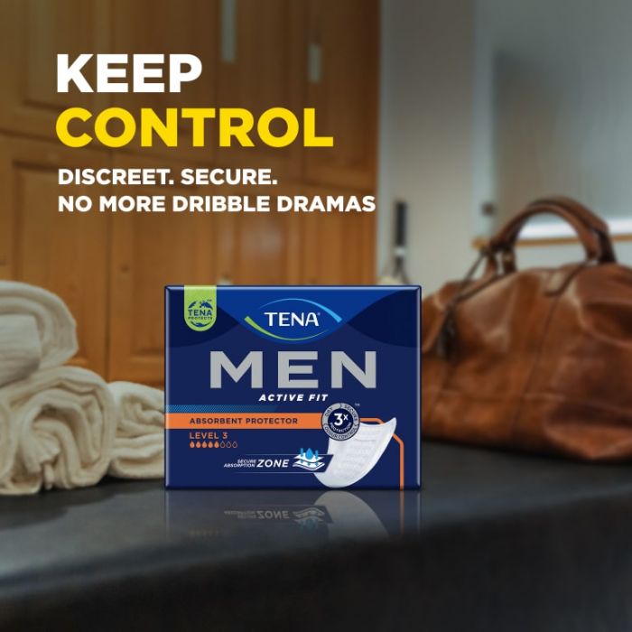 TENA Men Active Fit Absorbent Protector Level 3 (710ml) 16 Pack - secondary 6