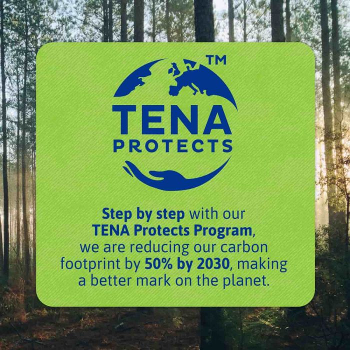 TENA Plastic-Free Wet Wipes 48 Pack - carbon foot p
