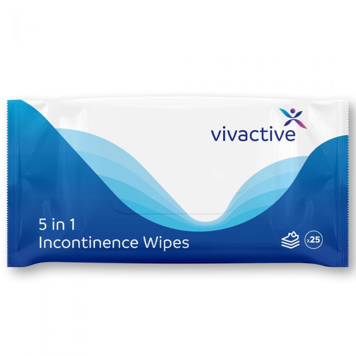 Multipack 22x Vivactive 5 in 1 Incontinence Wipes - 25 Pack - pack