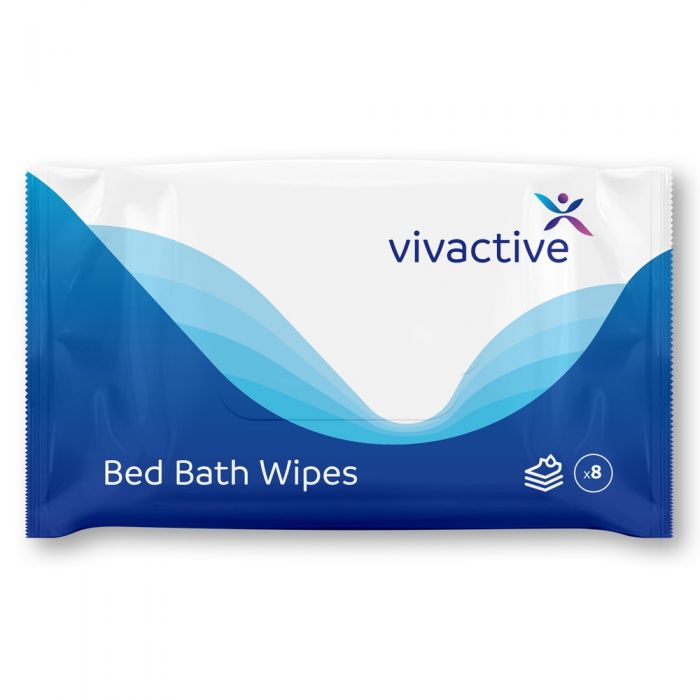Multipack 30x Vivactive Lightly Scented Bed Bath Wipes - 8 Pack - pack